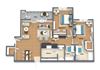 Zamora Floor Plan Zamora Floor Plan 1,195 Sq.Ft. at The Lusitano Apartments, Spokane, 99208
